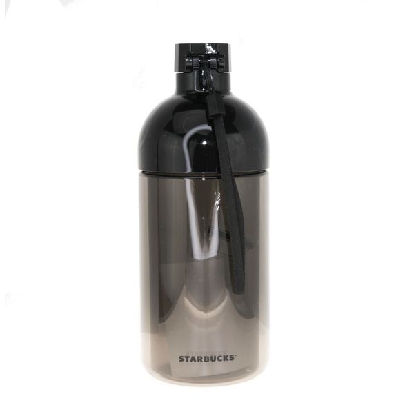 Starbucks 31 Oz Water Bottle Acrylic Black Hook Locking Lid Lanyard Double Wall