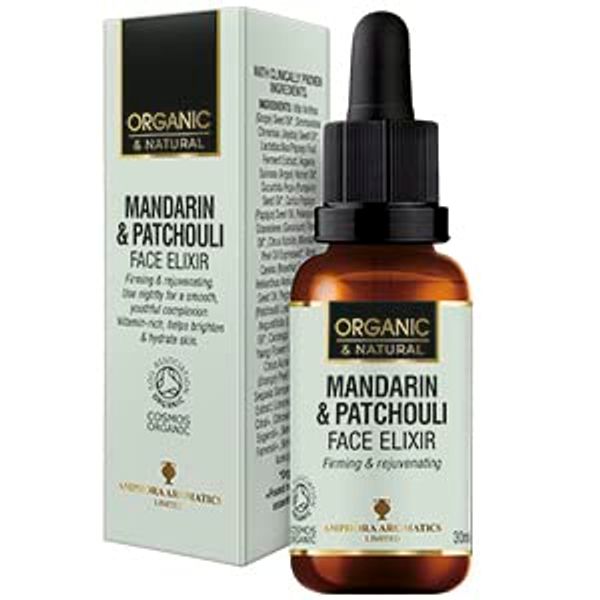 Amphora Aromatics Mandarin & Patchouli Face Elixir Oil COSMOS Organic 30ml