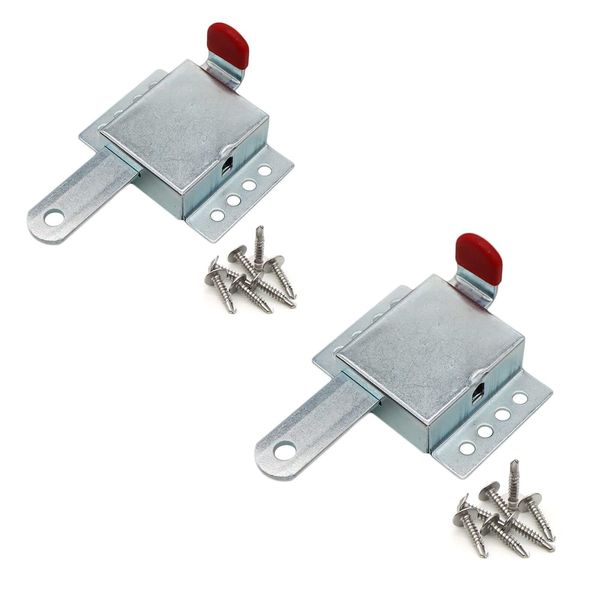 2 Pieces Heavy Duty Inside Deadlock, Galvanized Steel Garage Door Slide Lock ...