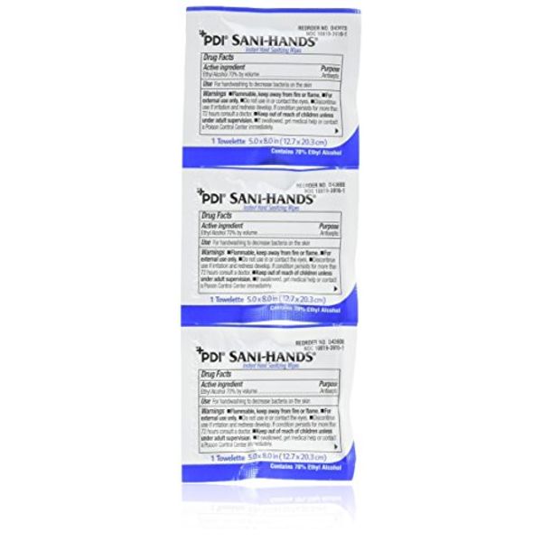 Sani-Hands Hand Sanitizer Wipes 100 Packets Per Box