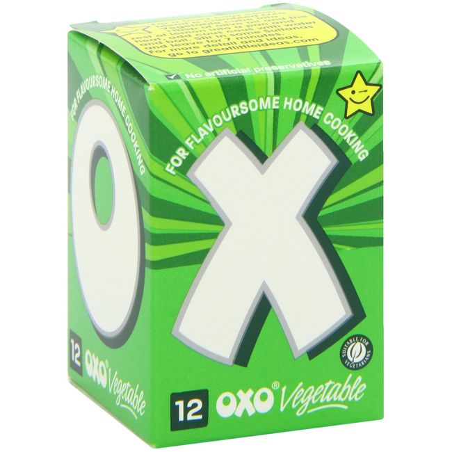 Oxo 12 Vegetable Stock Cubes - 71g - Pack of 4 (71g x 4)