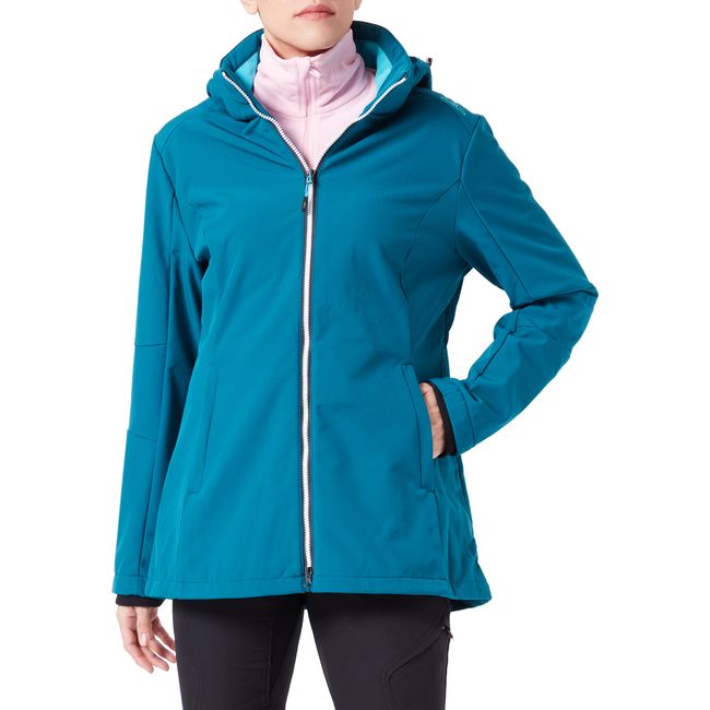 CMP - Damen-Softshelljacke mit abnehmbarer Kapuze, Tiefer See, D36