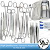40 Pcs Small Animal Surgery Kit, W/Instruments Box Dog, Cat Surgery Instruments