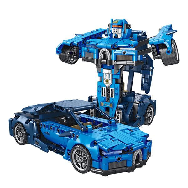 ODIPON Car Building Blocks Toys for Kids Adult 2 in 1 Transform into Robot Building Kit Pull Back Sports Race Cool Car Technical Model Set for Boys Girls Age 6+ (717 Pieces)