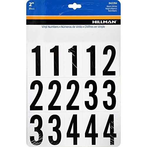 Hillman 2 in. Black Vinyl Self-Adhesive Number Set 0-9 35 pc. - Case of: 6;6