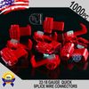 1000 Pack 22-18 Gauge Red Quick Splice Tap Wire Connectors Install Terminals UL