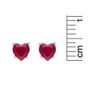 Ivy Gems 9ct Yellow Gold Ruby Heart Stud Earrings
