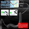 USB to USB-C Lightning Micro-USB Cable Combo 3 in 1 Coiled Cable Carplay & Android Auto Compatible [MFi & 3A Fast Charge & Data Sync] Coiled Lightning/USB C/Micro-USB Cable for iPhone 16 15 14 Android