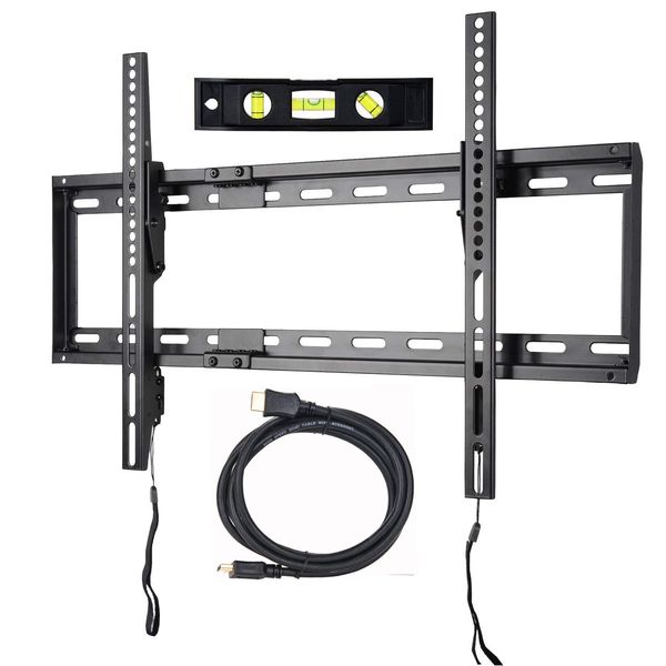 VideoSecu Mounts Tilt TV Wall Mount Bracket for Most 23"- 85" LCD LED Plasma TV with VESA 75X75 100x100 400x400 684x400 700x400mm, with Magnetic Stud Finder and HDMI Cable MF609B BXM