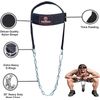 FIGHTSENSE Head Neck Harness Strap Neck Support Weight Lifting With Chain