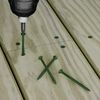 Deck Plus 48404 Wood Screws #10 x 3", Green, 1lb Box