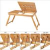 Adjustable Bamboo Laptop Folding Lap Desk Notebook Bed Tray Table Portable Stand