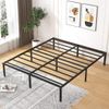 18 Inch Tall King Size Bed Frame Underbed Storage, Easy Assembly Heavy Duty