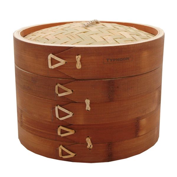 Typhoon World Foods Bamboo Steamer, 8"