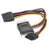 EXC 147557 SATA Power to Molex 4-Pin Cable - Black
