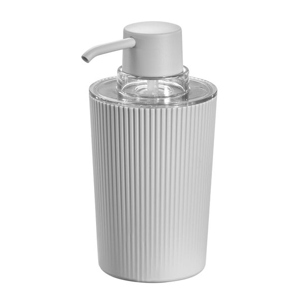 iDesign Dispenser for Kitchen or Bathroom-Black/Clear Fluted Soap Pump