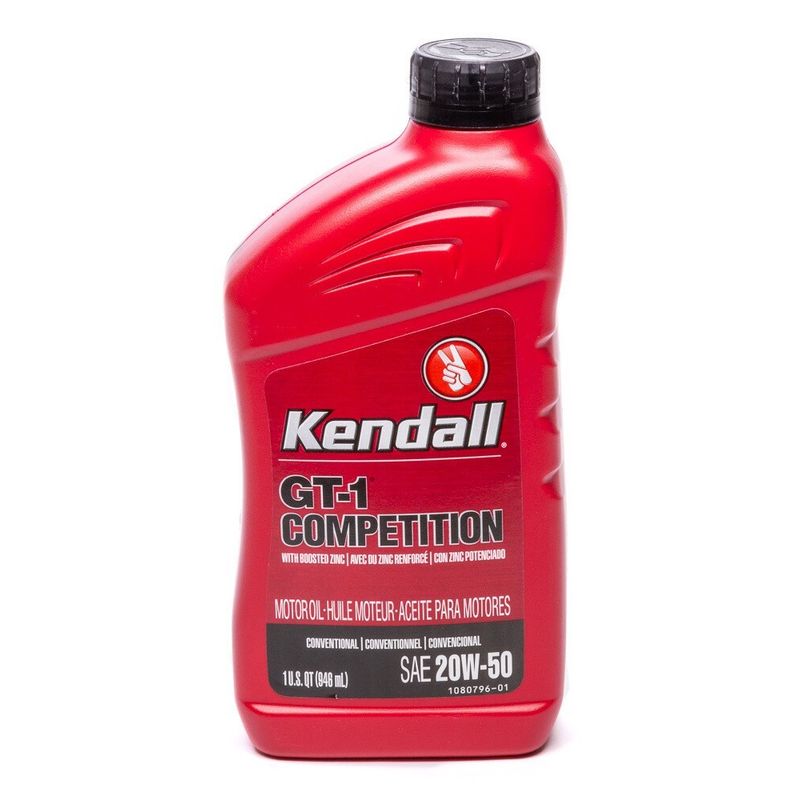 Kendall 20W 50 GT-1 Competition High Zinc Racing Oil Conventional ...