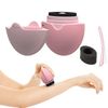Sunscreen Roller Applicator - Portable Roll On Sponge Applicator, Refillable Sunscreen Brush for Travel Beach Vacation (PINK)