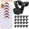 Space Saving Hanger Hooks 60 Pack, Black Clothes Hanger Connector Hooks, Heav...