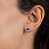 Radley Womens Sterling Silver Blue Heart Stone Set Stud Earrings