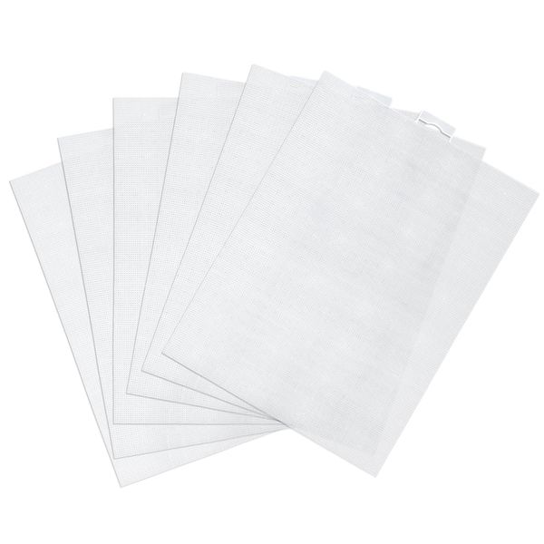 6pcs Plastic Mesh Canvas Sheets, 14 CT Clear Plastic Mesh Canvas Sheets for Embroidery Making, Cross Stitch Plastic Aida Mesh Screen for Crafts DIY Crochet Projects (11x8.2 inch)