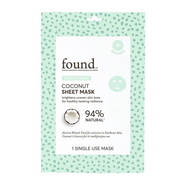 found ~  Brightening Coconut Sheet Mask, 1 Count