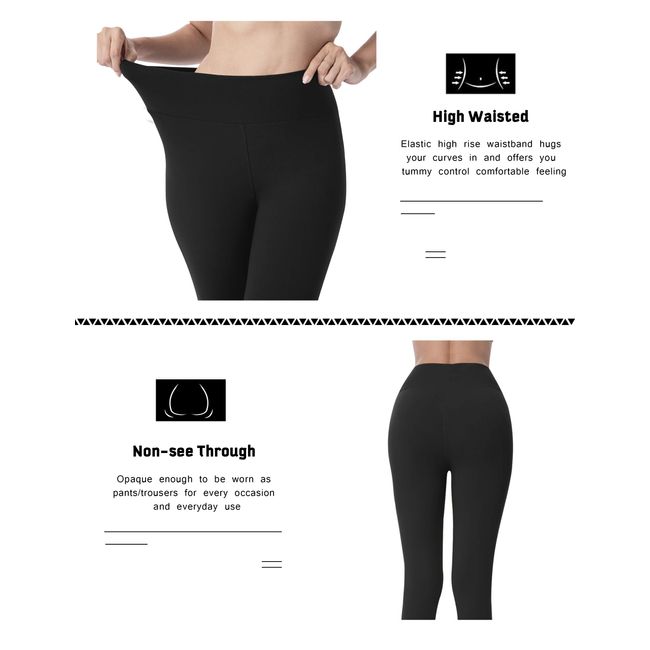 VALANDY Women¡¯s High Waist Tummy Control Yoga Pants Workout Running Sports  Tights Leggings Black One Size