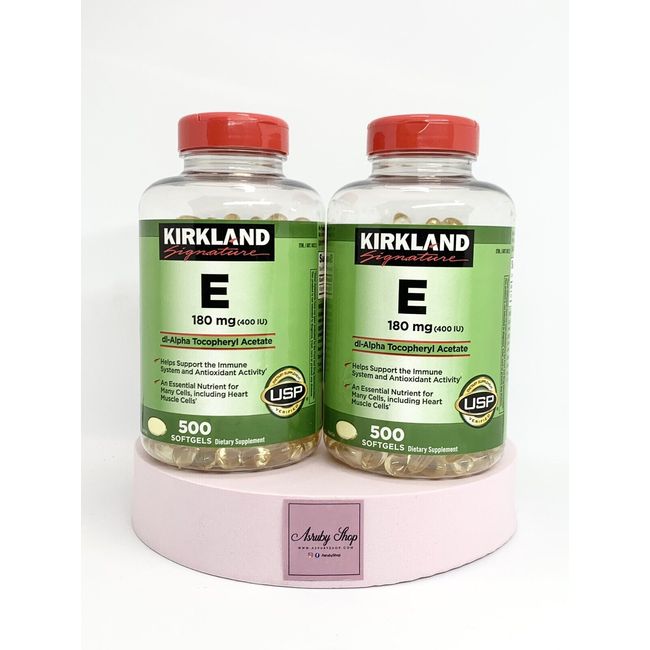 2 x Kirkland Signature Vitamin E 400 IU, 1000 Softgels Exp 2026 or Longer Sealed