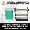 THREE ARCHERS Bowstring Serving Thread String Serving Jig 120 yard/110m Archery String Material Tool for Tying Peep Sight Nock Maintenance Accessories-Green