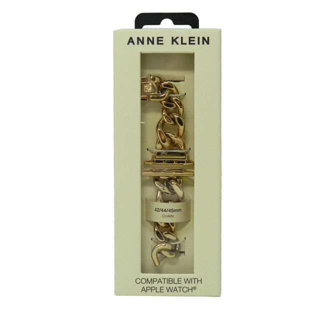 Anne Klein Fashion Chain Bracelet For Apple Watch Gold 42/44/45MM