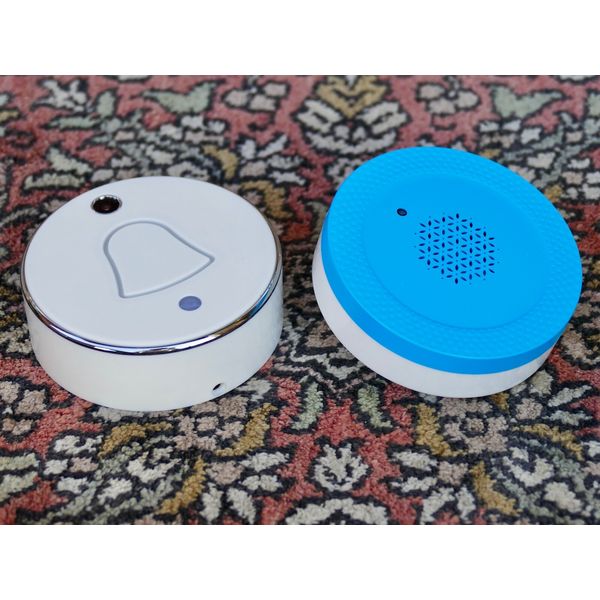 Smart Doorbell Camera BLUE WHITE - Wi-Fi Enabled, Battery, Cloud Storage, Chime