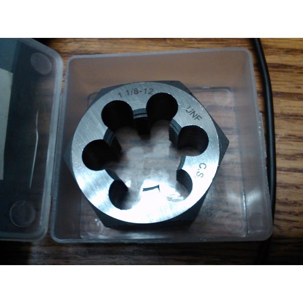 1 1/8"-12 Carbon Steel Hexagonal RE-Threading DIE