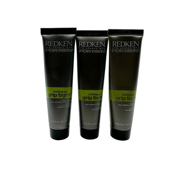 Redken for Men Grip Tight Holding Gel Medium Hold .825 OZ Set of 3