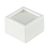 50 Glass-top Square Gem Jars White Jewelry Display