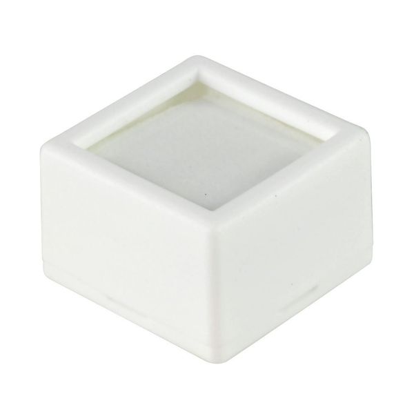 50 Glass-top Square Gem Jars White Jewelry Display