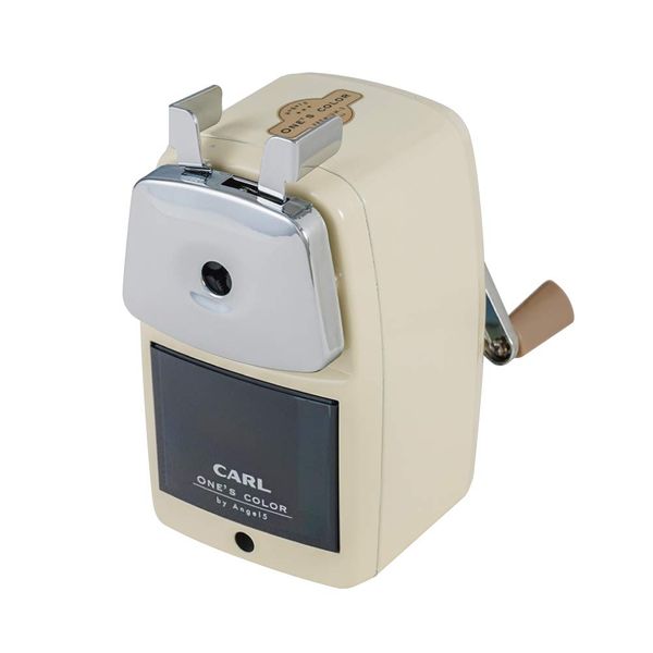 CARL Stationary A5PR3-I Angel 5 Premium 3 Pencil Sharpener, Cream