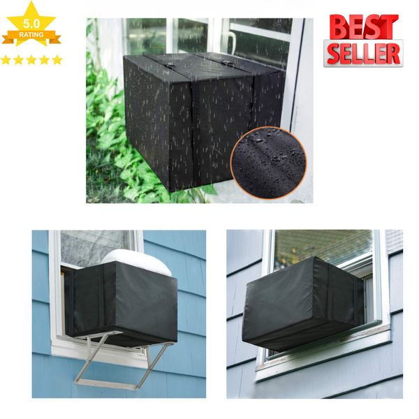 Window Air Conditioner Cover Outdoor,Outside Window AC Unit Cover Black, NEW****