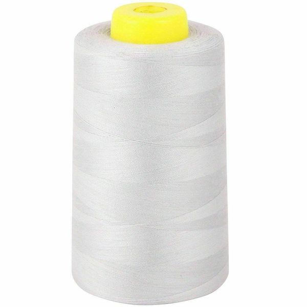 2 x 5000 Yards Cones Sewing Thread Polyester, OVERLOCKING 120s Spun (Light Grey)