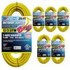 US Wire 25-FT 12/3 SJTW Heavy Duty Extension Cord (Yellow/Lighted Plug, 6-Pk)