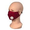 Red Cotton Face Mask with Breathable Vent and 2 Filters