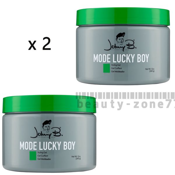 2 JOHNNY B LUCKY BOY STYLING GEL 12 oz