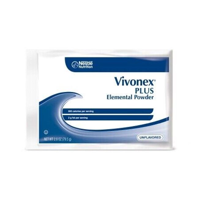 Elemental Tube Feeding Oral Supplement Vivonex Plus Unflavored 2.8 oz Powder