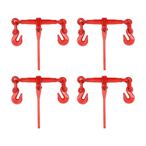 4 Pack Ratchet Load Binder, 1/2" - 5/8", Lever Binder with 13000 Pound Working Load Limit, Heavy-Duty Chain Binder, G70/G80 Transport Chain Chain Hook for Flatbed Truck Trailer