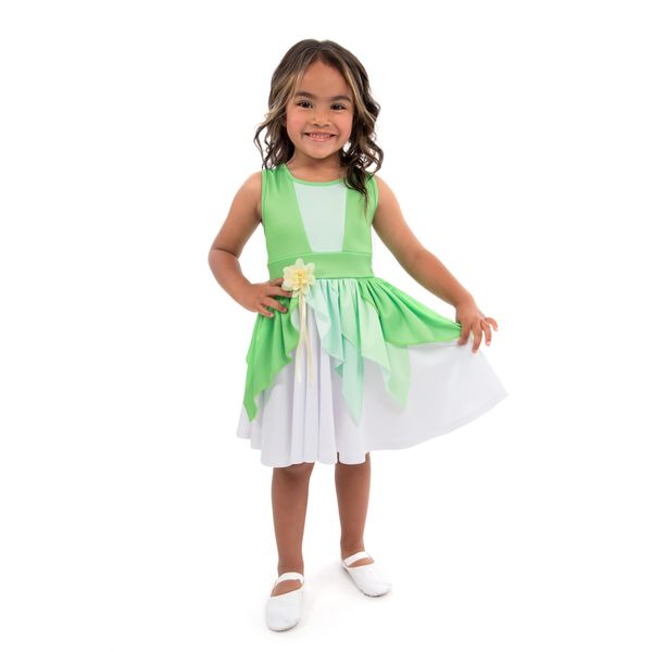 Little Adventures Lily Pad Twirl Dress - Machine Washable Child Pretend Play and Party Dress with No Glitter (Child Size 2)