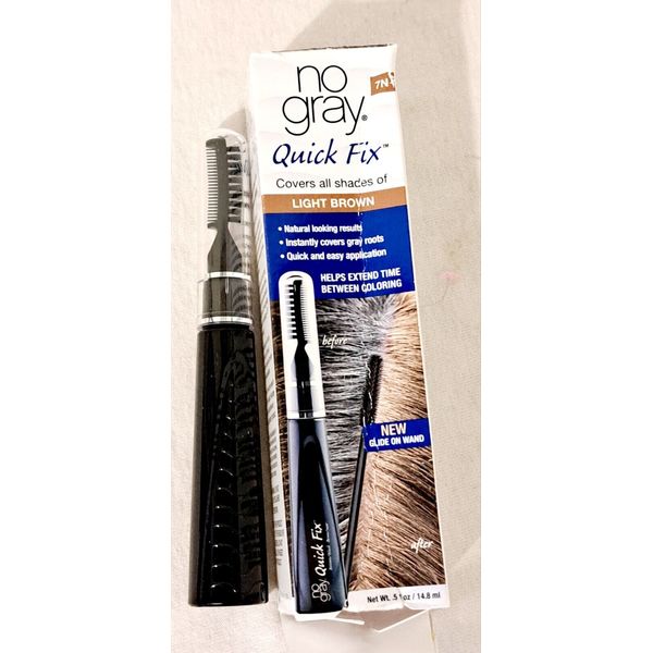 No Gray Quick Fix Wand Instantly Hair Covers Gray Roots #7N for LIGHT BROWN