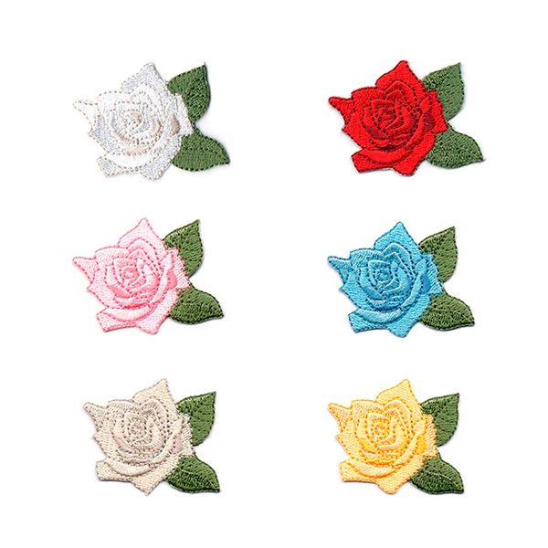 6 Rosen bestickt Patches Bügeln - REF.5163-U6