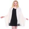 CJ Apparel Off White Thick Solid Colour Design Cotton Blend Shawl Seconds *NEW*(Size: One Size)