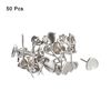 sourcing map 50Pcs Heart Shape Push Pins Decorative Thumbtacks for Cork Board, Silver