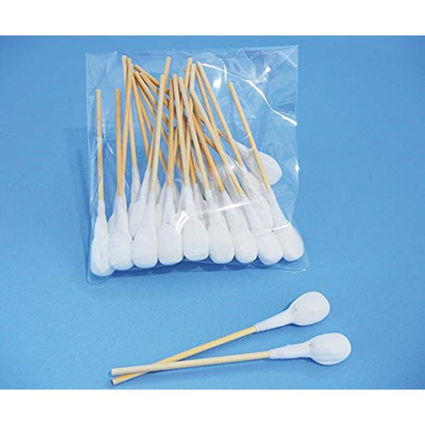 Yokoi Oral Cotton Swabs, 1 Box (25 Pieces/Bag x 4 Bags) Φ0.8 x 5.9 inches (20 x 150 mm)