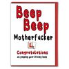 Driving test card, congratulations on passing your test card (Beep Beep)
